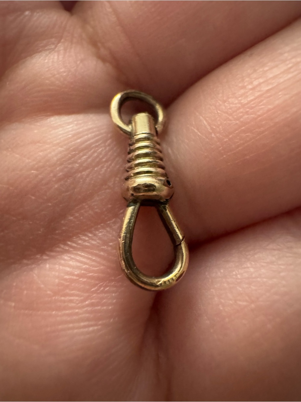 Gold Small Dog Clip Clasp Charm Holder